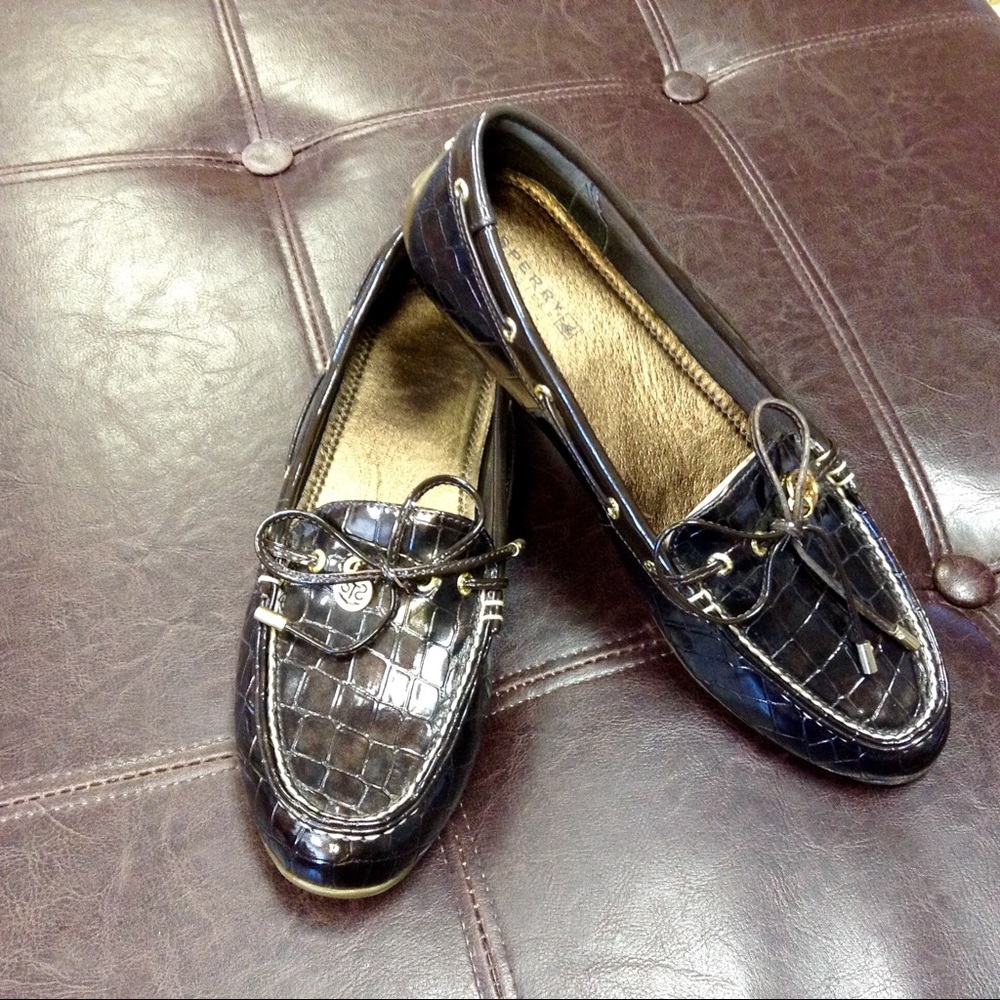 Sperry Women's Brown Leather Loafer Flats 7.5 Nwot